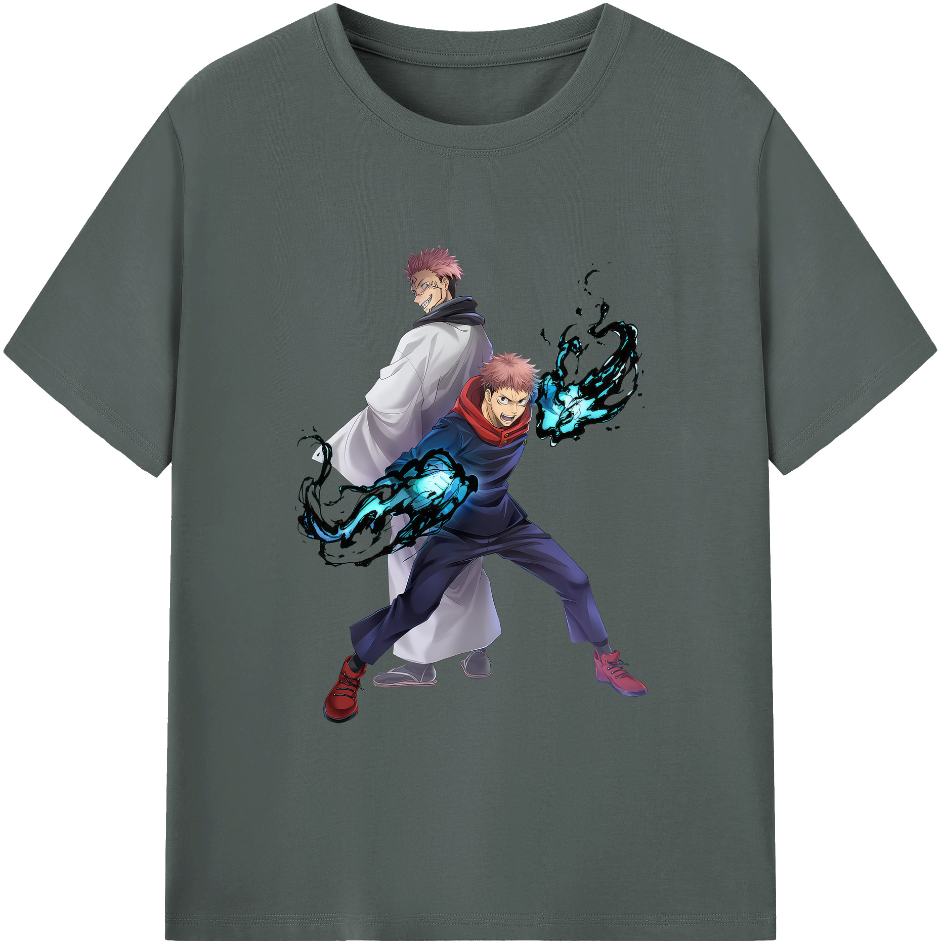 （画像用） 呪術廻戦 Jujutsu Kaisen 綿100％ メンズ半袖Tシャツ｜肌触りやわらか＆通気性